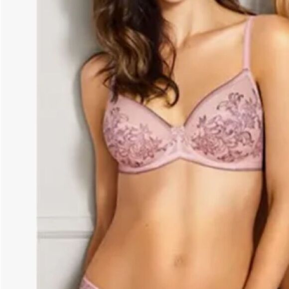 Wacoal Net Effect Underwire Bra 851340 Ballerina Pink 34DD Like New - Picture 2 of 6